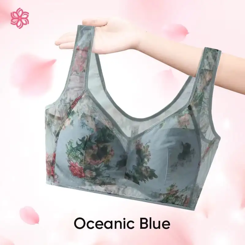 Cooling Lace Wireless Bra for Women Seamless Breathable Everyday Support
