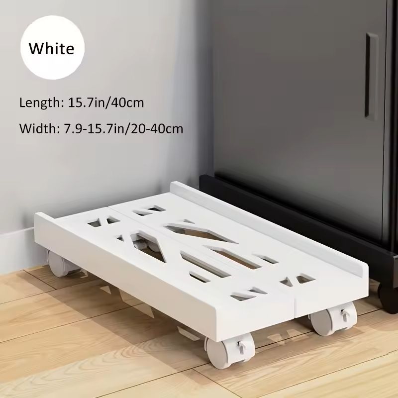 Adjustable Rolling CPU Stand – Ventilated PC Tower Cart with Caster Wheels for Under-Desk Setup