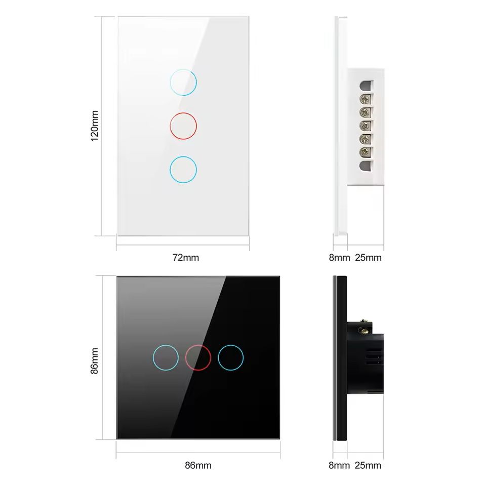 WiFi/Zigbee Smart Light Switch - Touch Control, No Neutral Wire Required, Compatible with Alexa & Google Home