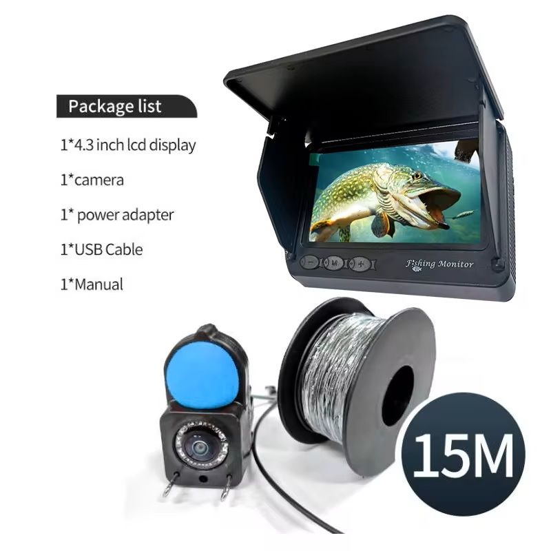 Portable 4.3" Underwater Fishing Camera with 1080P Night Vision