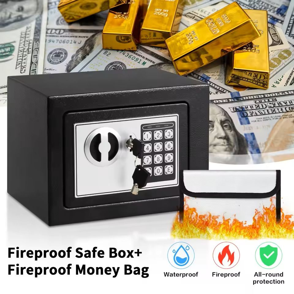 Steel Digital Safe Box with Electronic Lock and Fireproof Mo | Inspire ...
