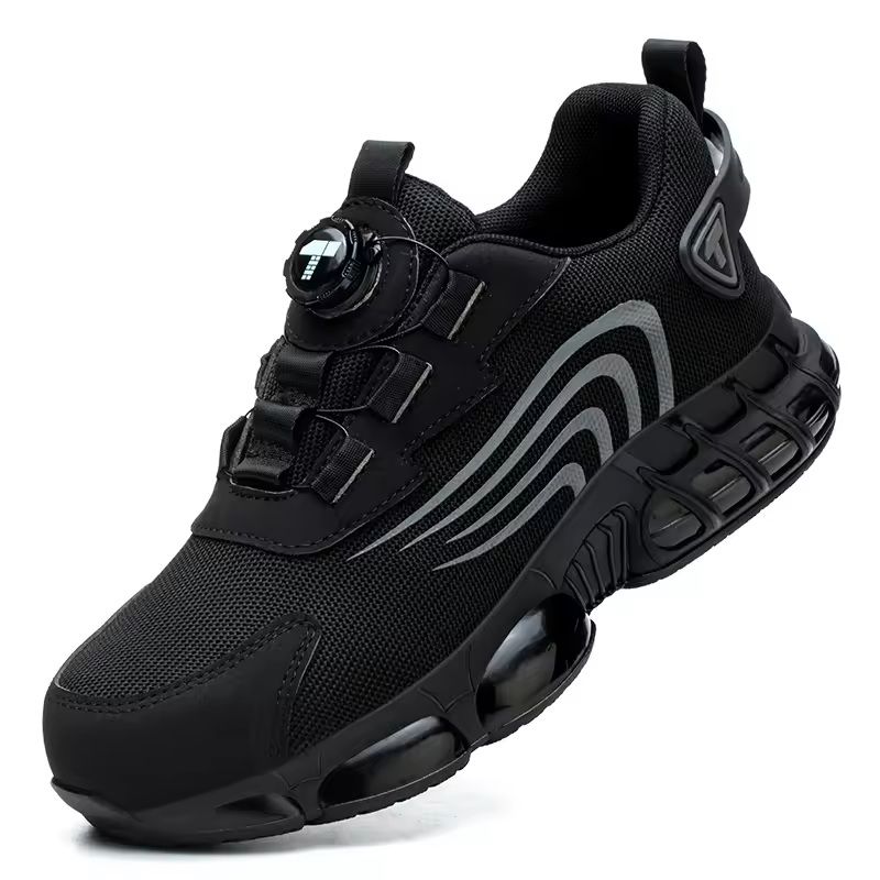 Mens Anti Impact Safety Shoes with Steel Toe and Rotary Lock for Work and Sport