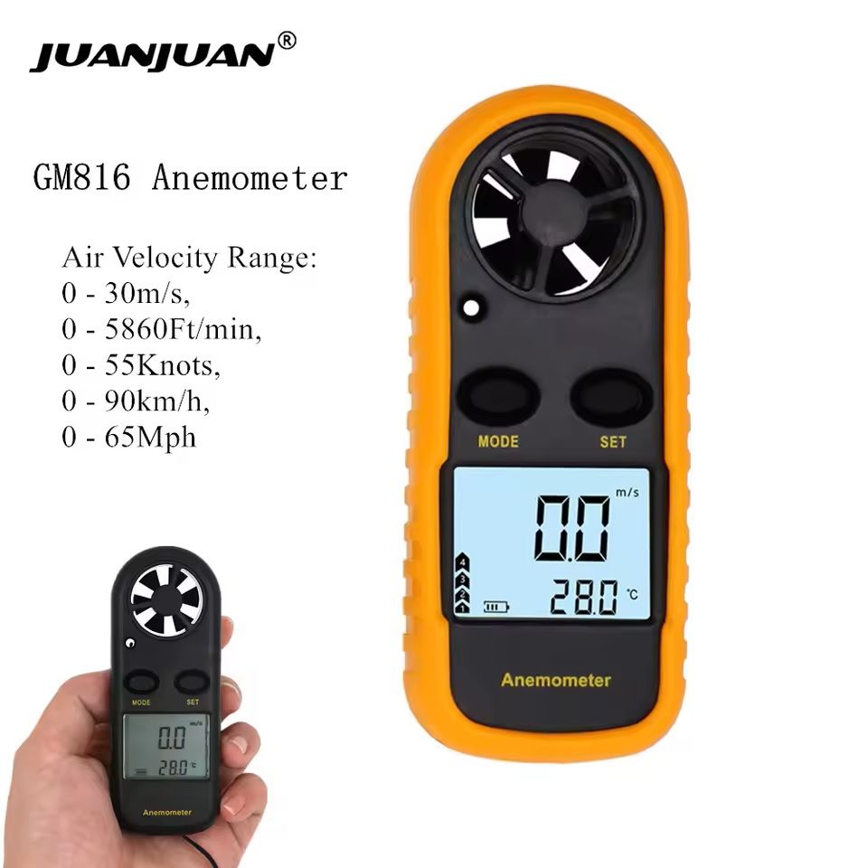 Mini Digital Anemometer with LCD and Temperature Display | Inspire Uplift