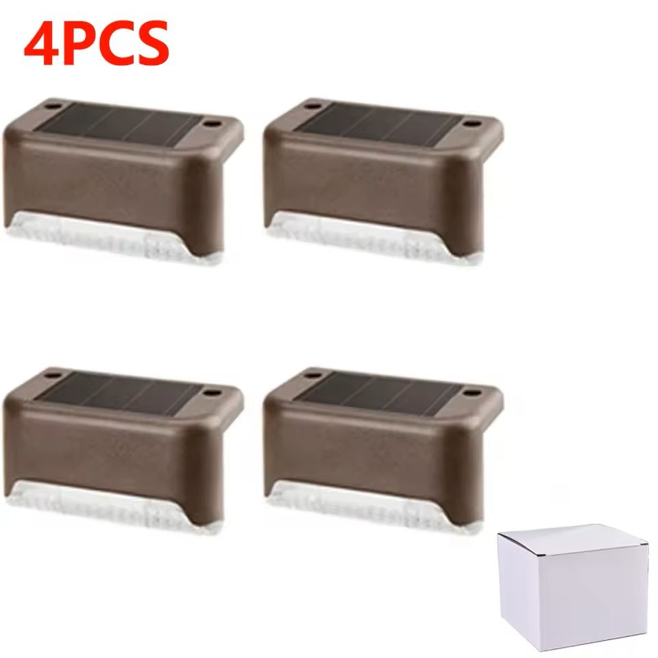 Warm White LED Solar Step Lights Outdoor Waterproof Pathway and Stair Lamps (4–32 Pack)