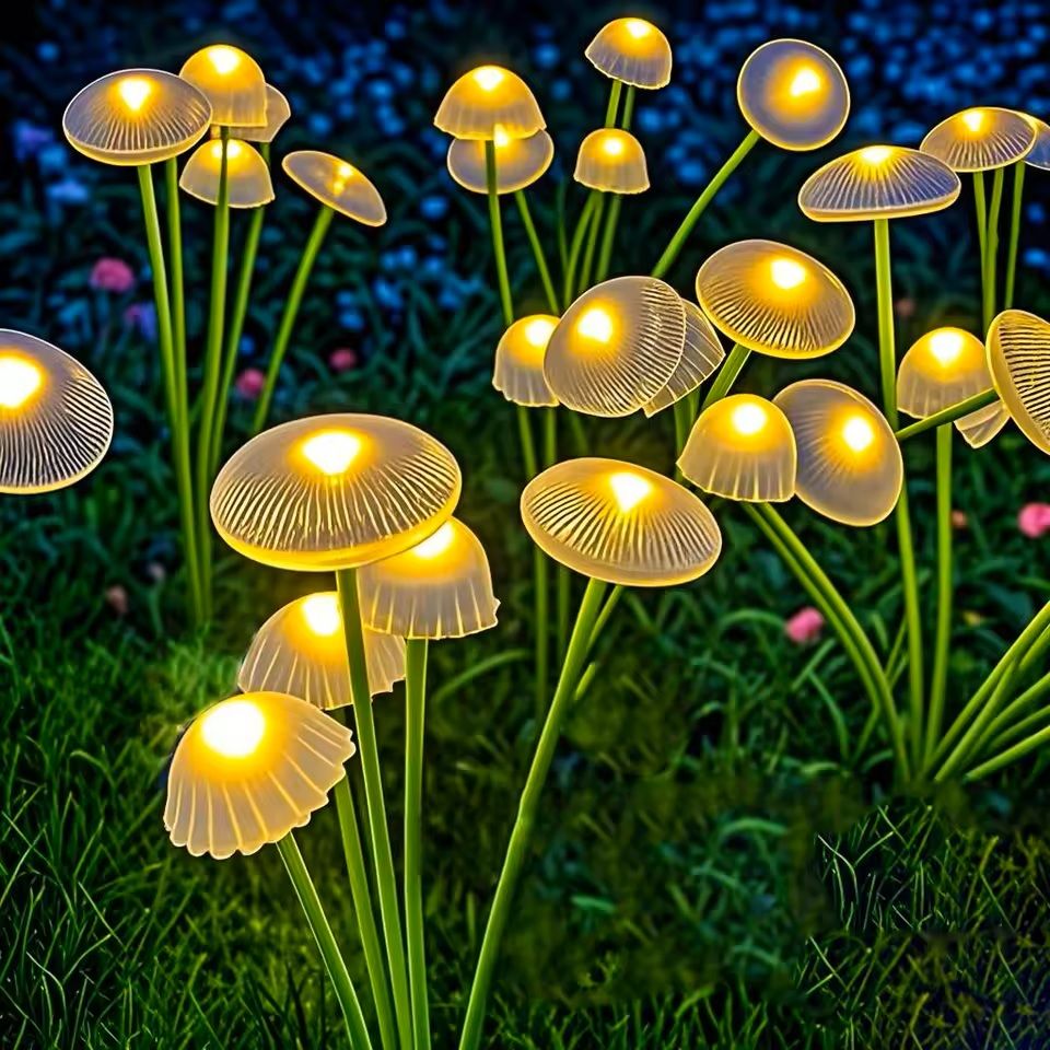 Solar Mushroom Garden Lights with Dual Mode LED for Outdoor Decor