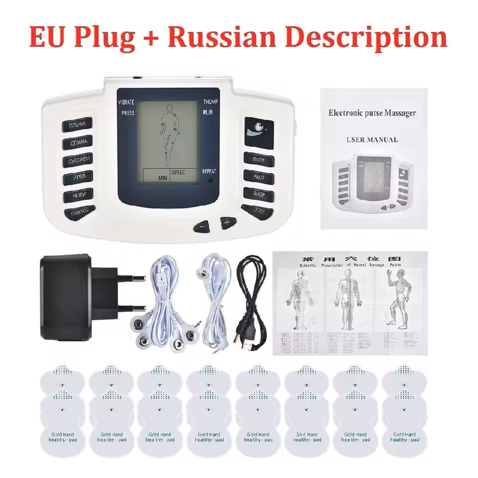 Full Body EMS Muscle Stimulator Massage Device with Pads and Digital Display