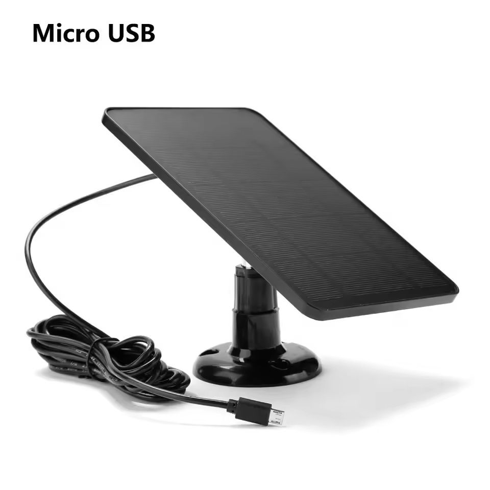 Waterproof Solar Panel Charger with USB and Type C Ports for Outdoor Devices