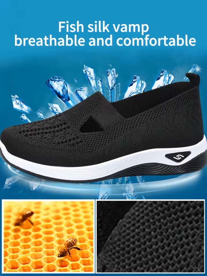 VogeLuxe | Women’s Breathable Knit Ballet Flats with Cushioned Insole main image 0