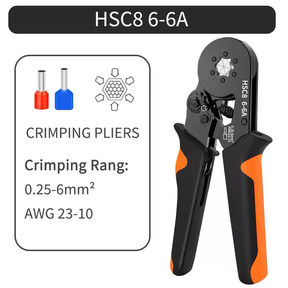 Self-Adjusting Hexagonal Ferrule Crimping Tool Kit