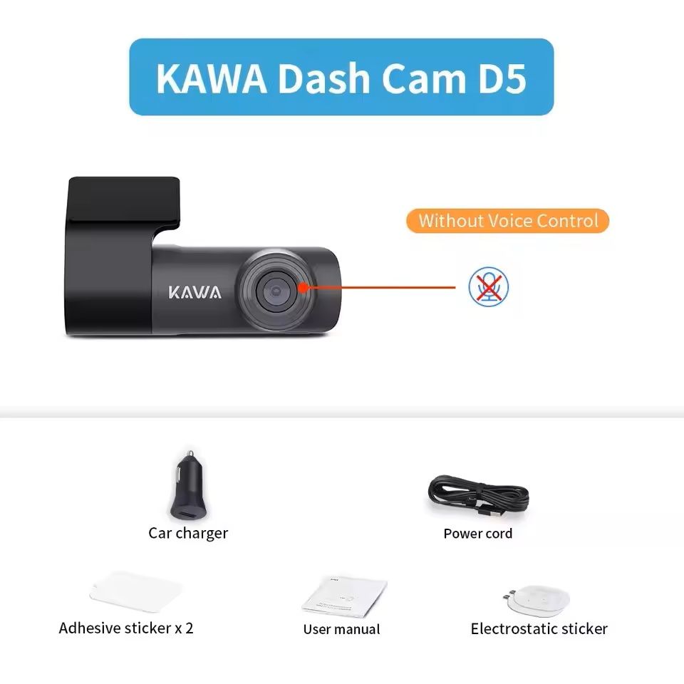 2K Car Dash Camera with Voice Control and Night Vision