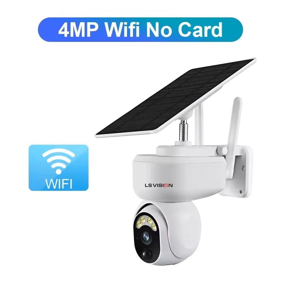 4MP Wireless PTZ Security Camera with Motion Detection and Solar Power