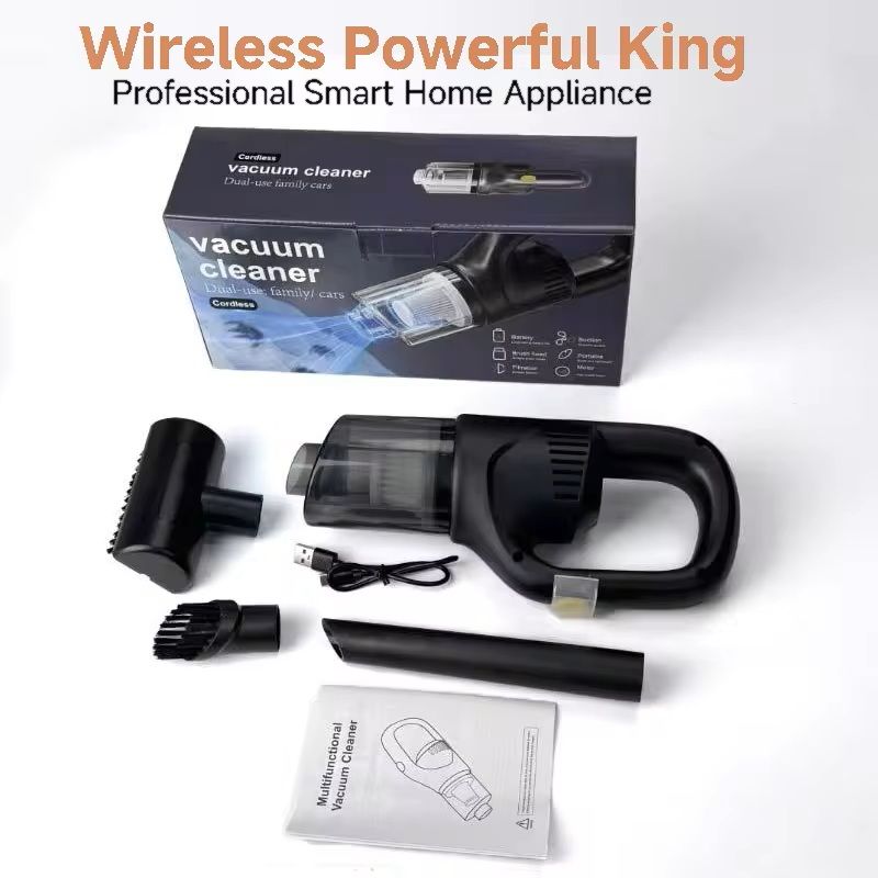 Strong Suction Wireless Vacuum Cleaner for Home and Car