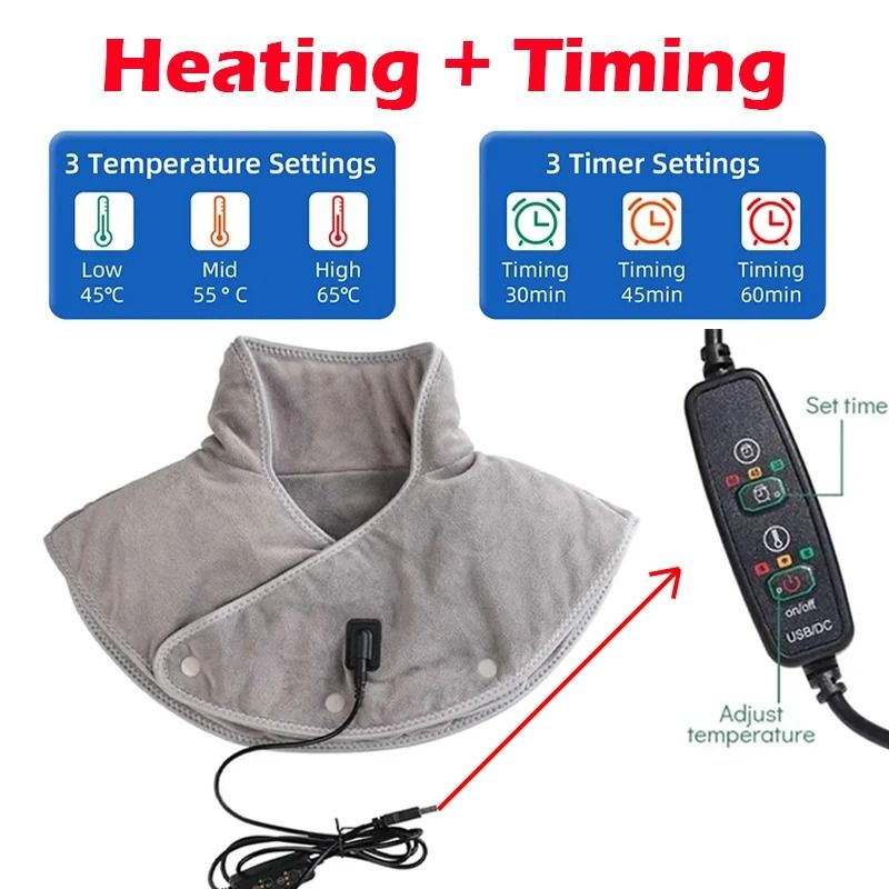 Electric Heating Neck and Shoulder Massager with Infrared Therapy