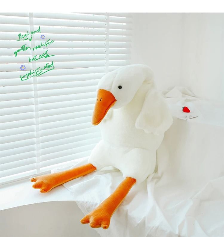 Lovely Big White Goose Plush Pillow