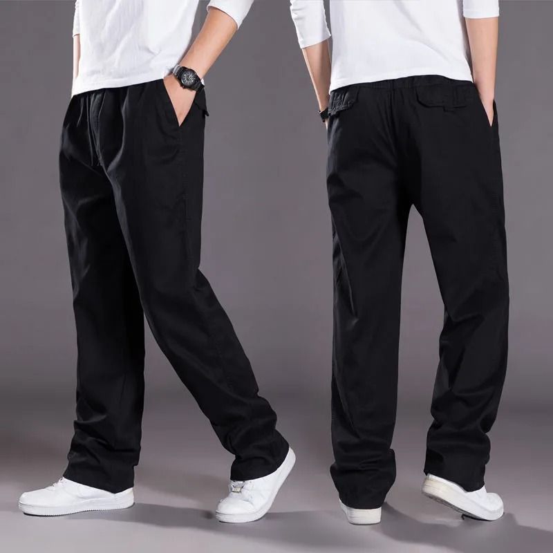 Mens Cotton Cargo Jogger Pants for Work and Outdoor Climbing