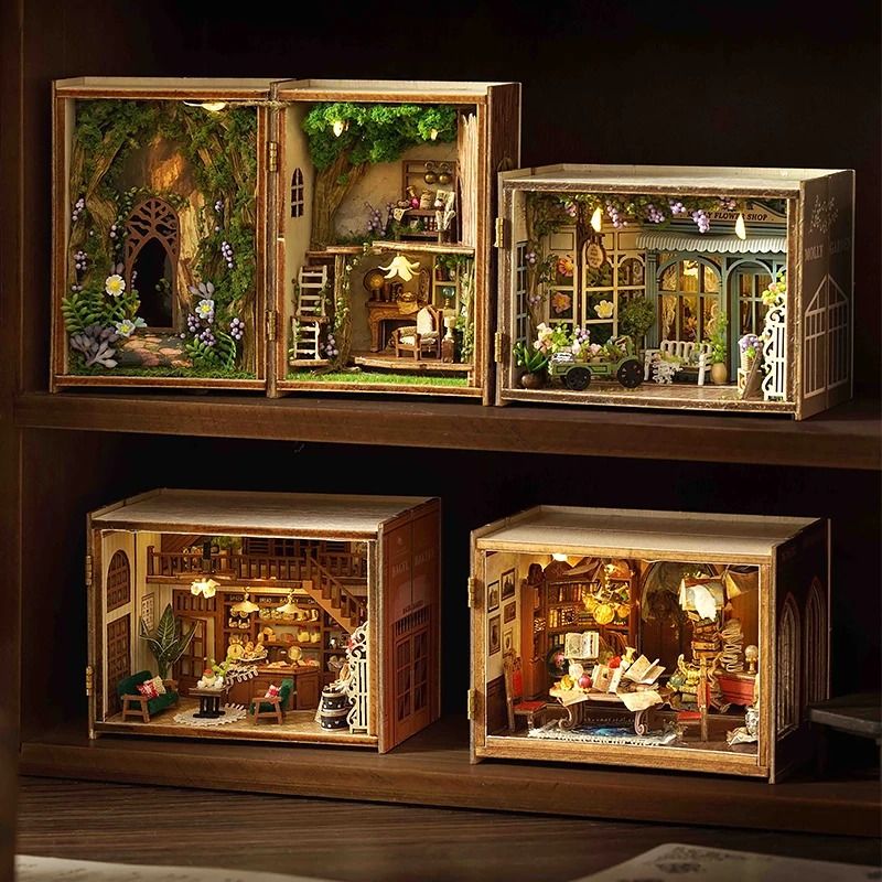 DIY Miniature Wooden Dollhouse Kit with Furniture and Lights | Inspire ...