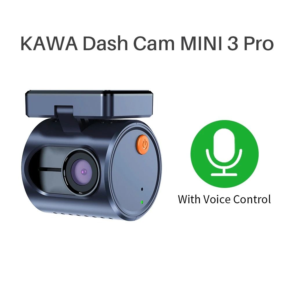 2K Mini Car Dash Cam with WiFi App and Voice Control Parking Monitor