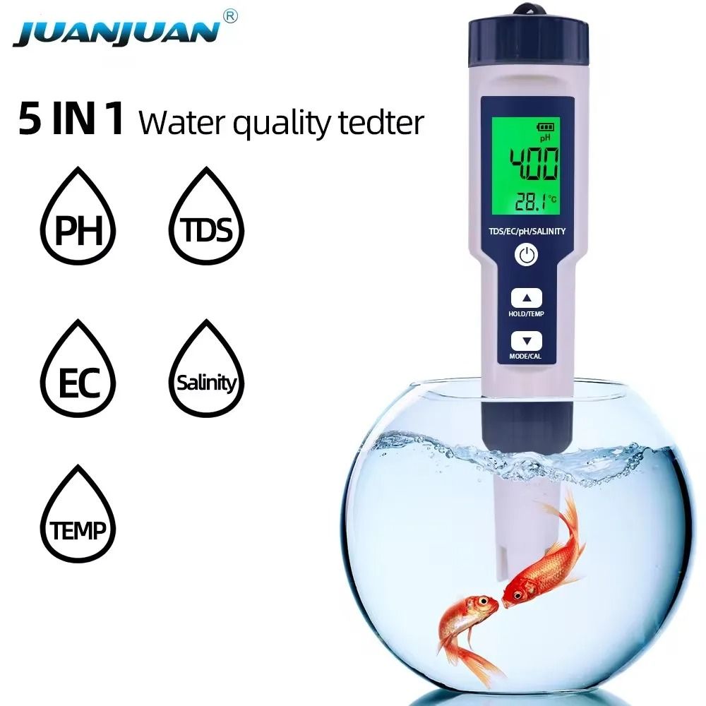 5 in 1 Digital Water Quality Tester for Aquarium and Drinkin | Inspire ...
