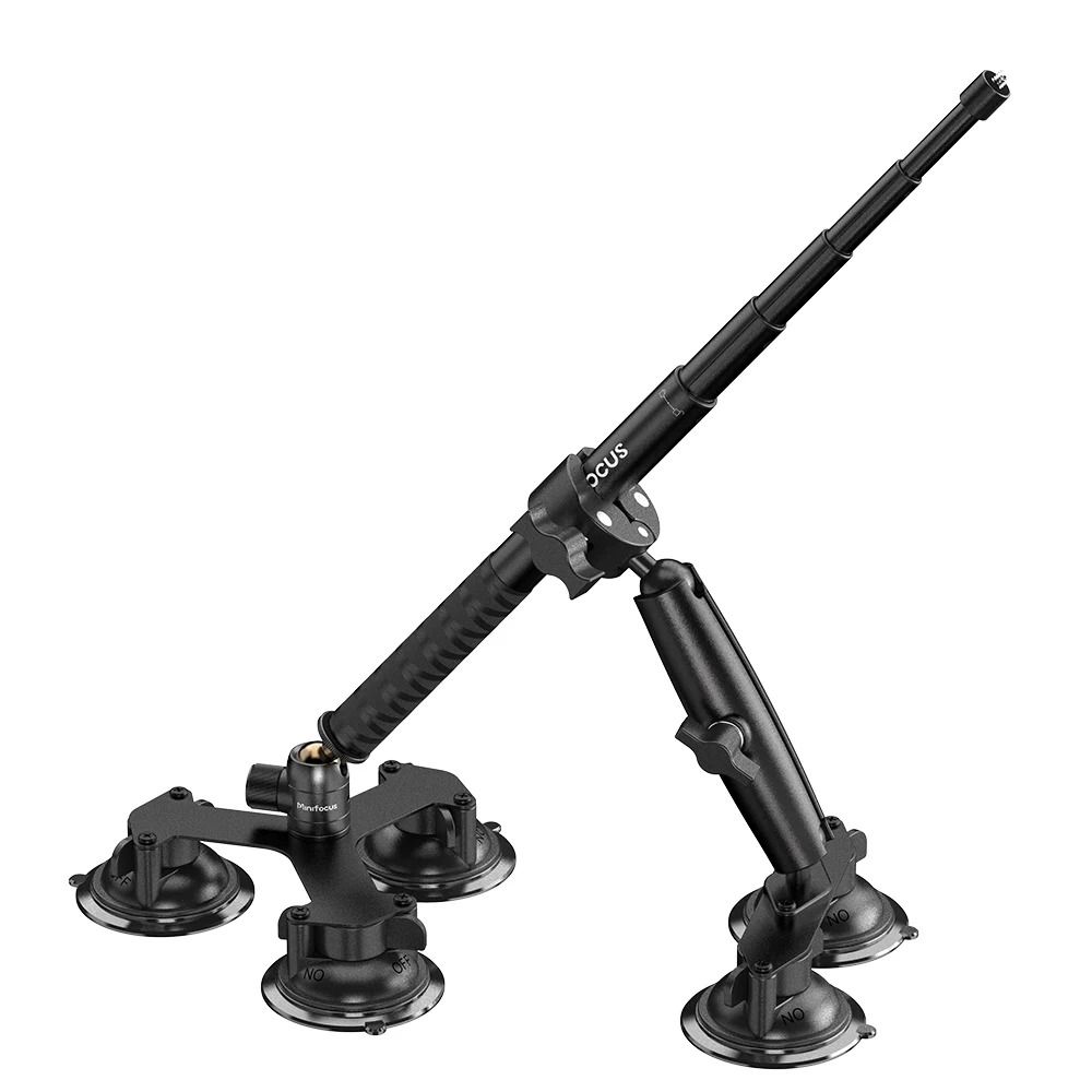 Suction Mount Kit for Action Cameras with Selfie Stick Compatibility