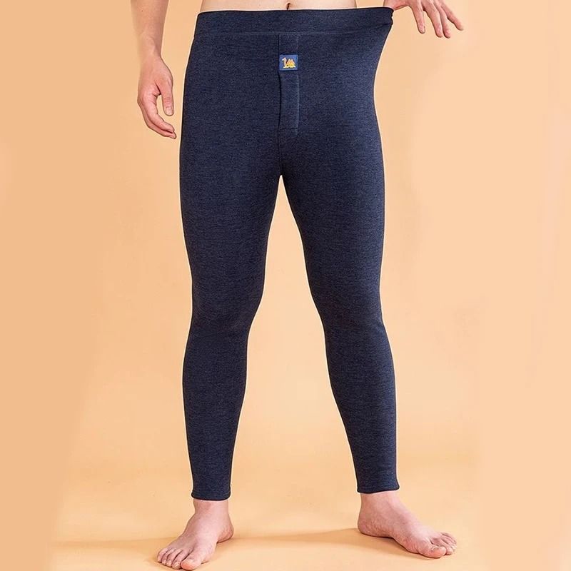 Mens Thermal Underwear Fleece Lined Winter Pants