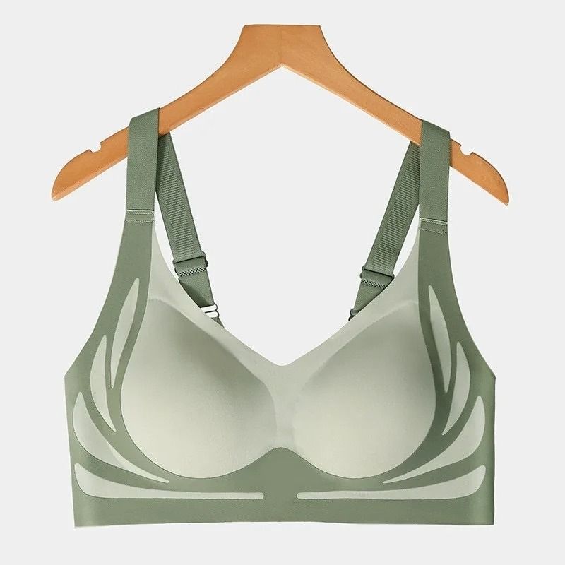 Seamless Push Up Wireless Bra Full Coverage Adjustable Anti Sagging