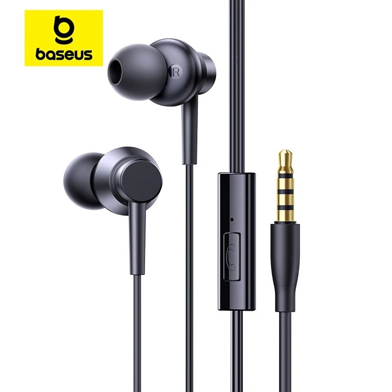 Wired Earphones with Mic and 120 Degree Design for Type C and 3.5mm Devices