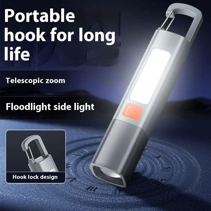 Portable USB Rechargeable Flashlight with Telescopic Focus a | Inspire ...