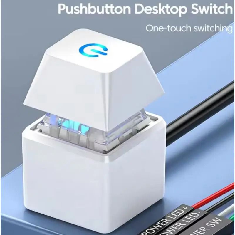 Computer Desktop External Power Switch with Blue LED and 1.8 | Inspire ...