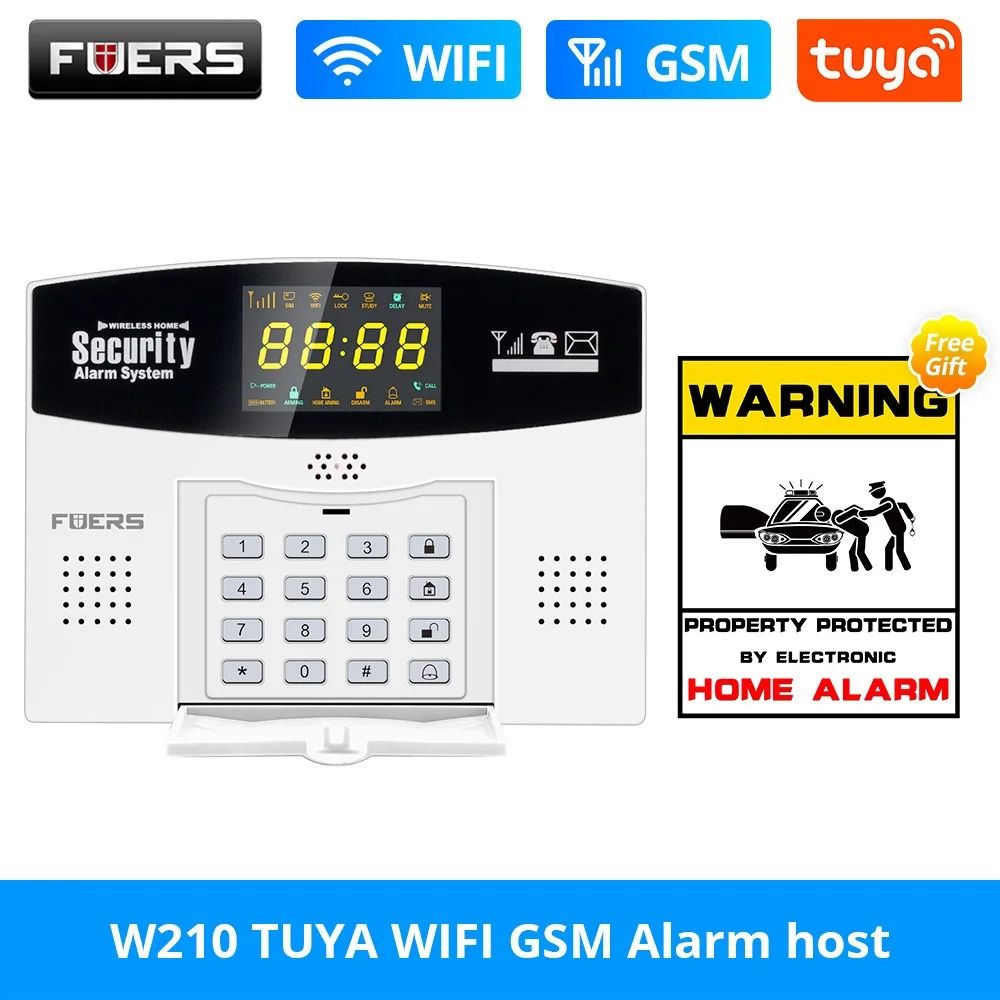 Smart WiFi GSM 4G Home Security Alarm System with Motion Sensor and LCD Display