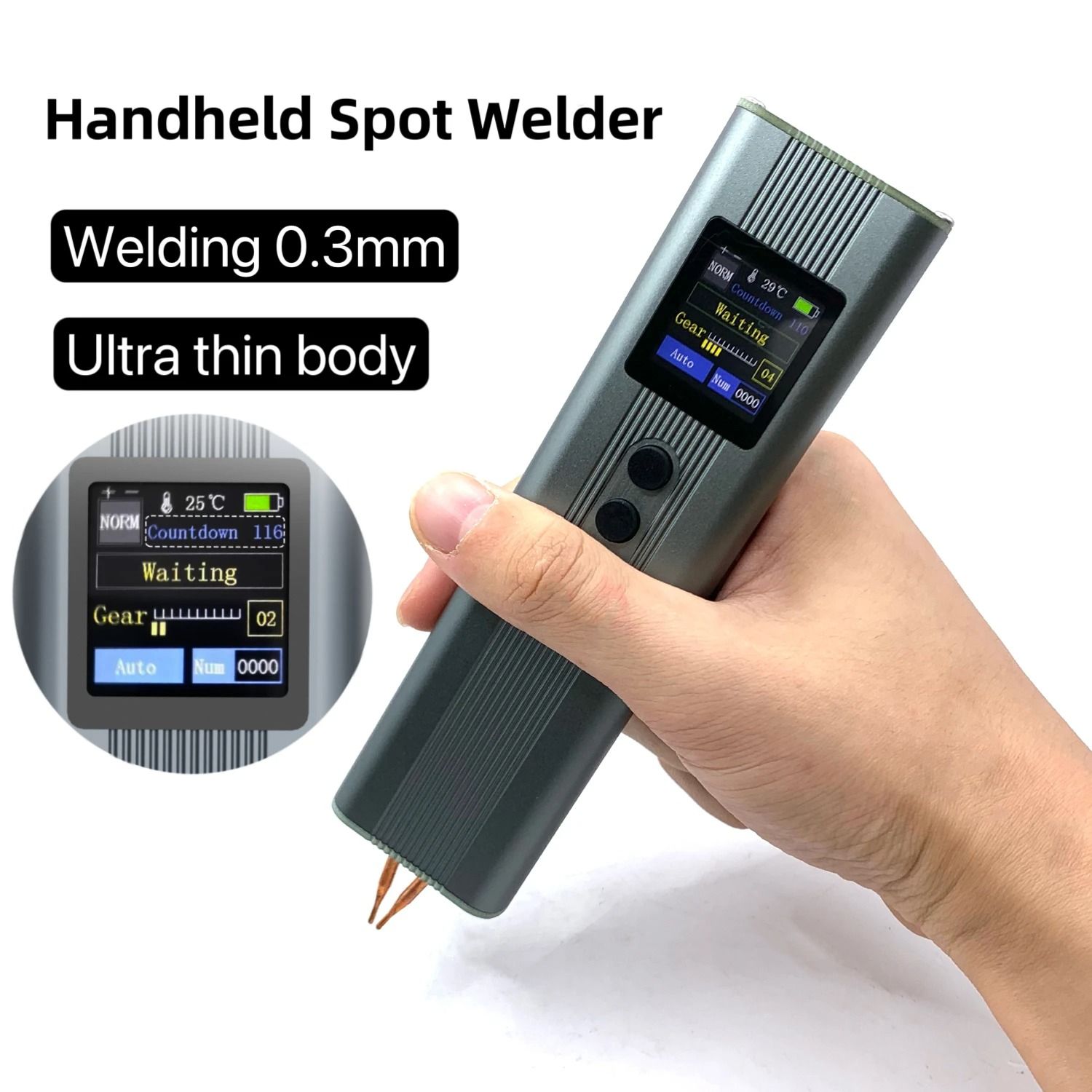 Portable Battery Spot Welder with 11 Adjustable Gears and Digital Display