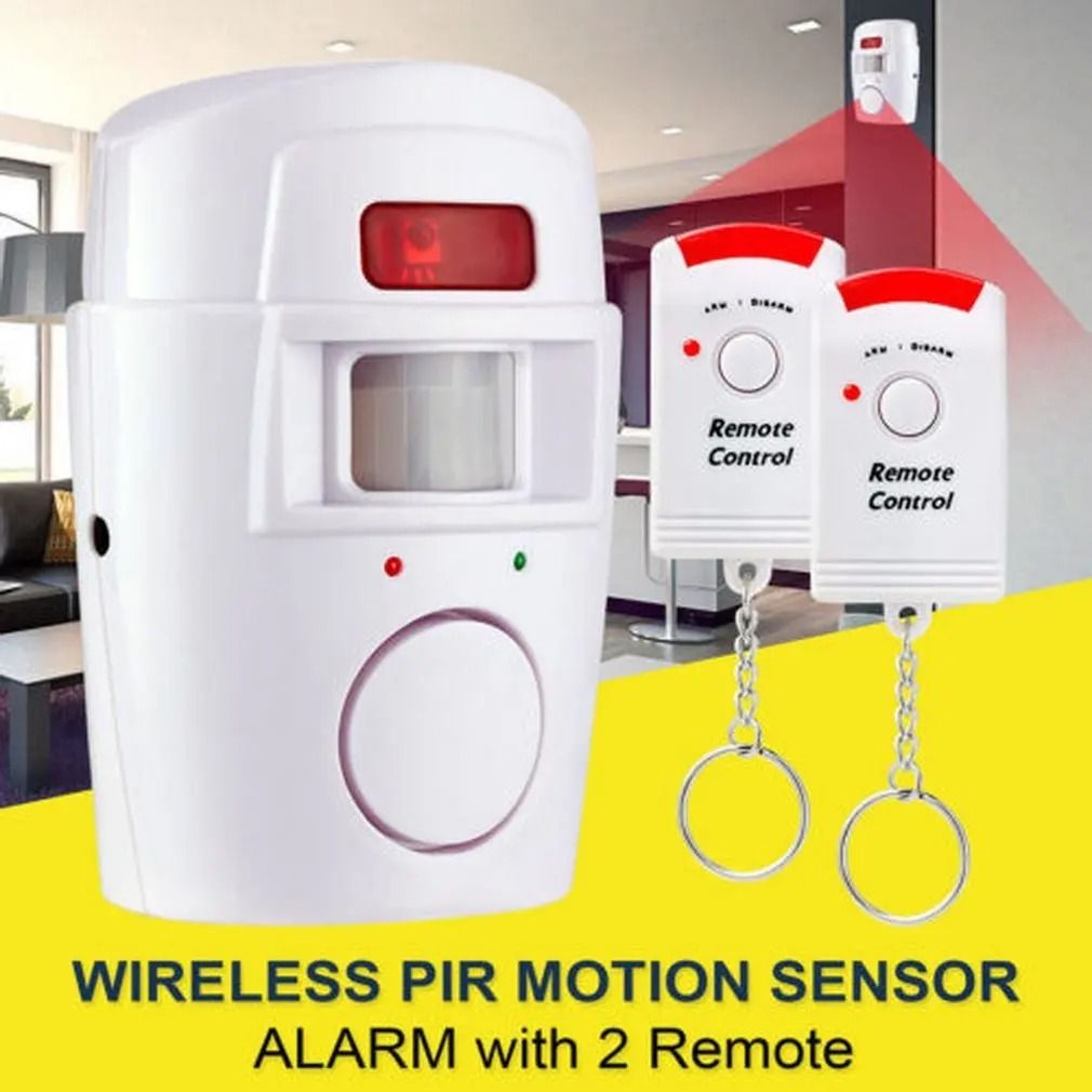 Wireless Motion Sensor Alarm with Remote Control for Home Garage Security