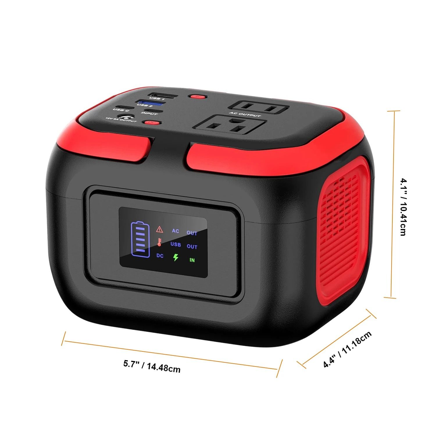 Portable Power Station with AC Outlets and Solar Charging for Camping, Travel, and Home Backup (120W / 200W / 300W / 600