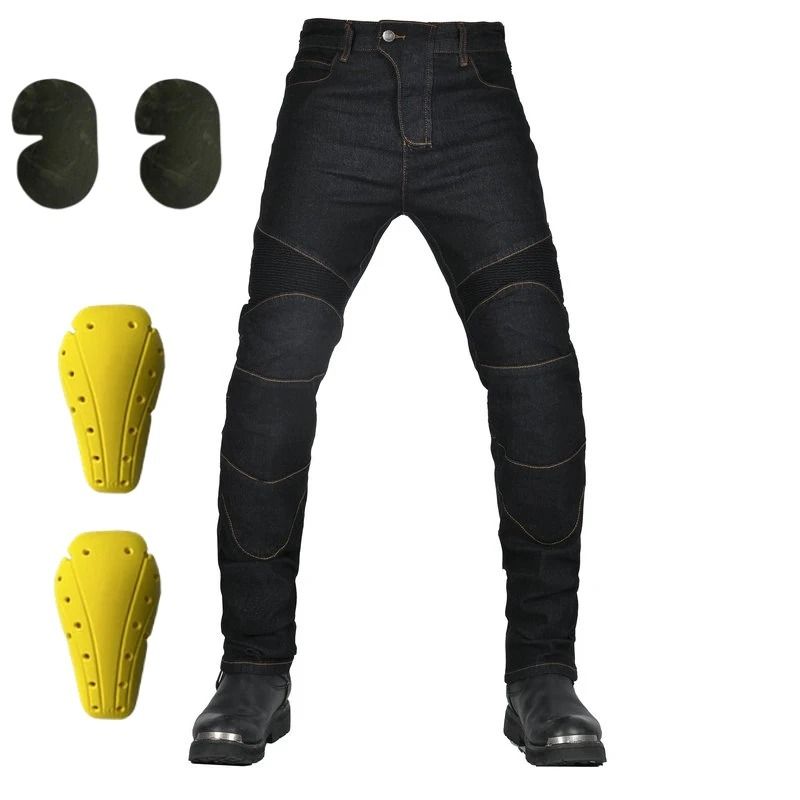 Mens Motorcycle Riding Jeans - Anti-Fall Protective Pants for All Seasons