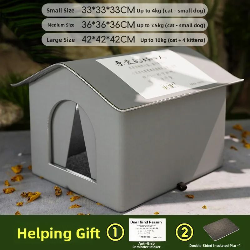 Waterproof Winter Shelter for Cats and Dogs Warm All Season Pet House