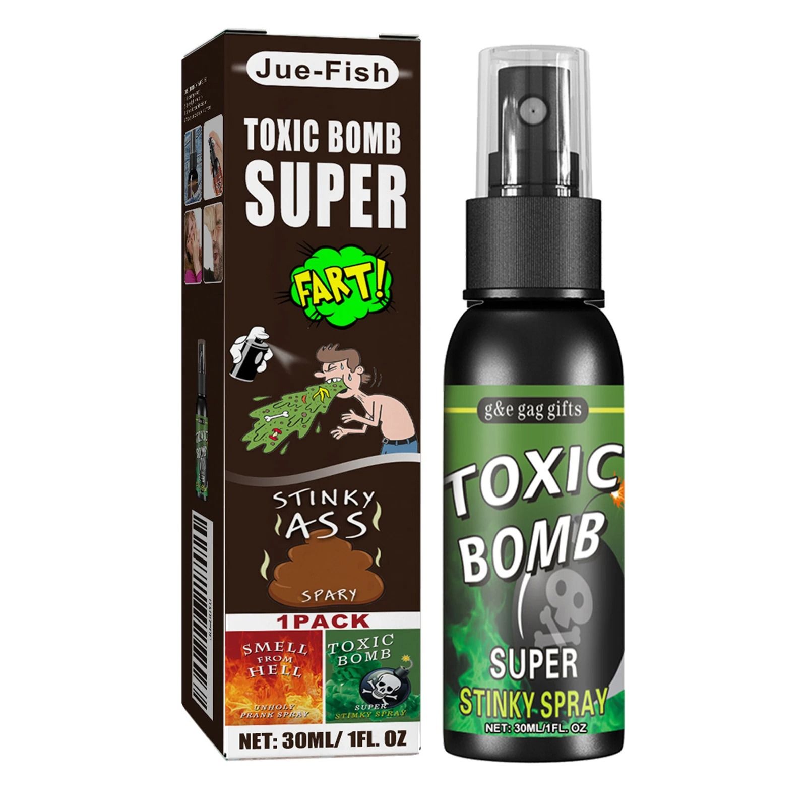 30ml Fart Spray Prank Toy - Smelly Stink Bomb Gag Gift for Parties, Jokes, and Fun Pranks