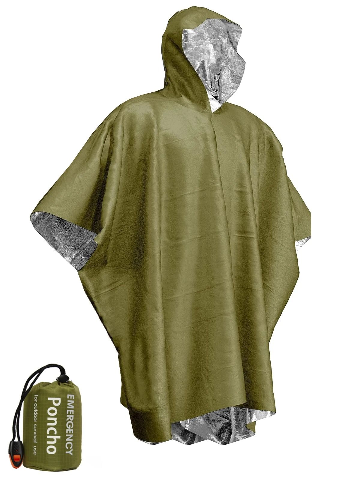 Emergency Waterproof Survival Poncho and Blanket – Lightweight Thermal Raincoat for Camping and Outdoor Safety