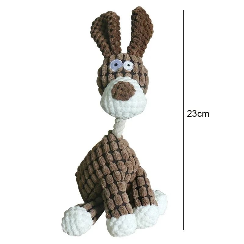 Donkey Plush Chew Toy for Dogs and Puppies with Squeaker