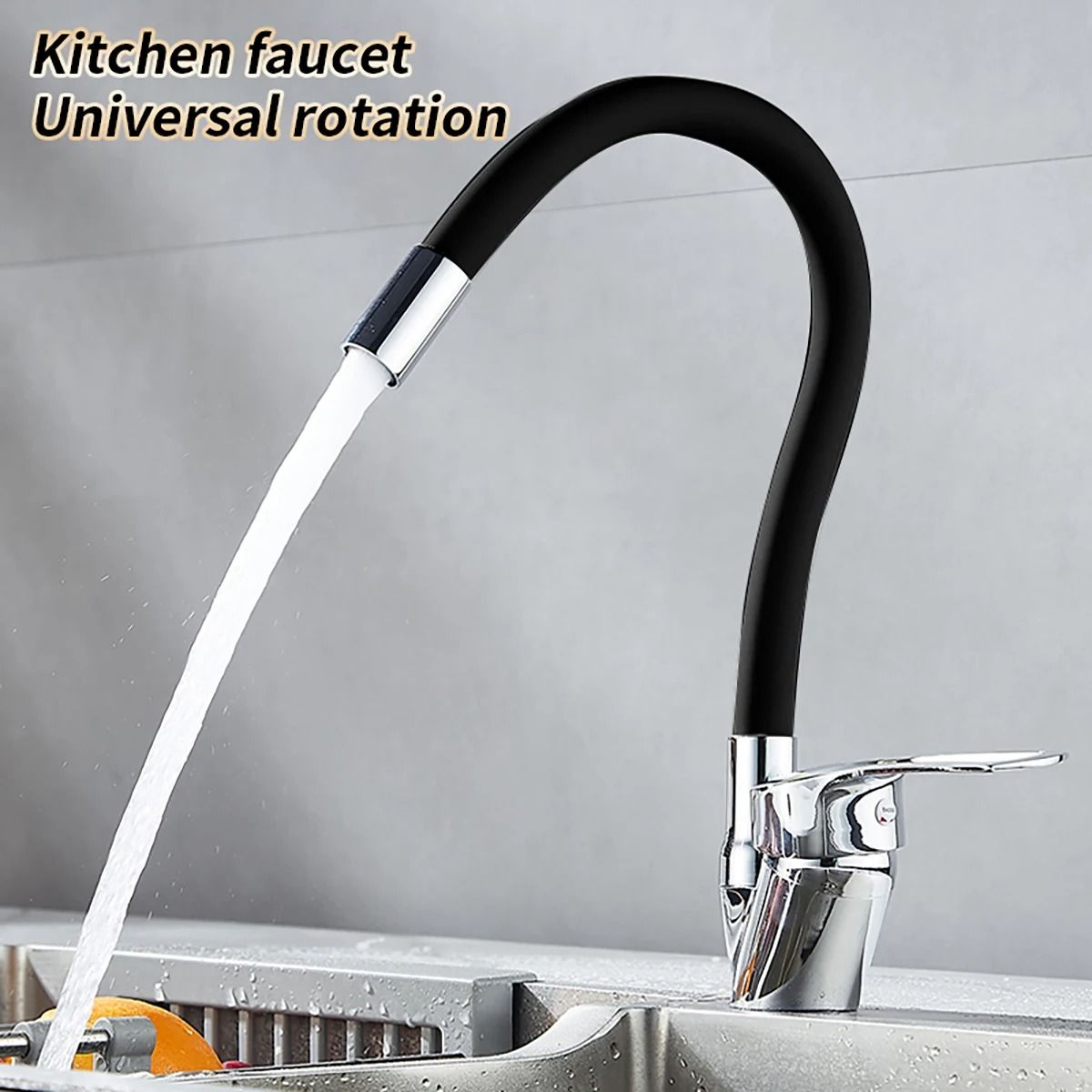 Flexible Rotating Kitchen Faucet with Hot and Cold Water Mix | Inspire ...