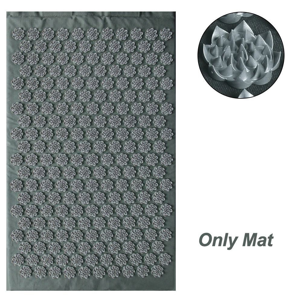Acupressure Massage Mat and Pillow Set with Spikes for Back Neck and Foot Pain Relief