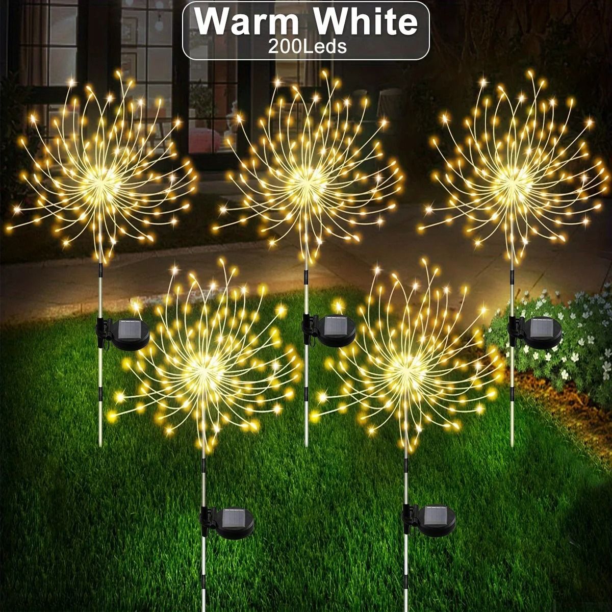 Solar Fireworks Lights Outdoor Decorative Garden Lights for Patio, Holiday, and Event Decor