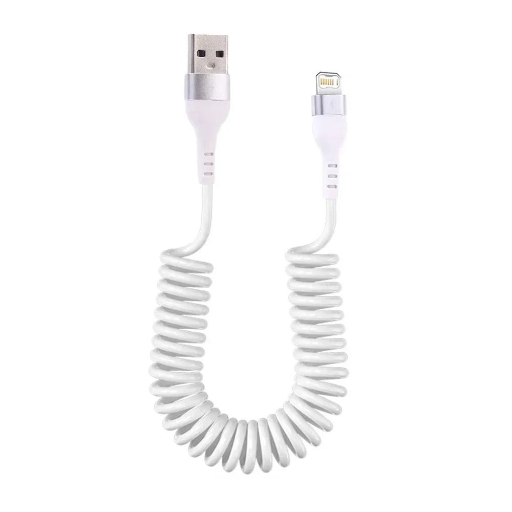 30W Fast Charging Retractable Car Charger Cable for iPhone