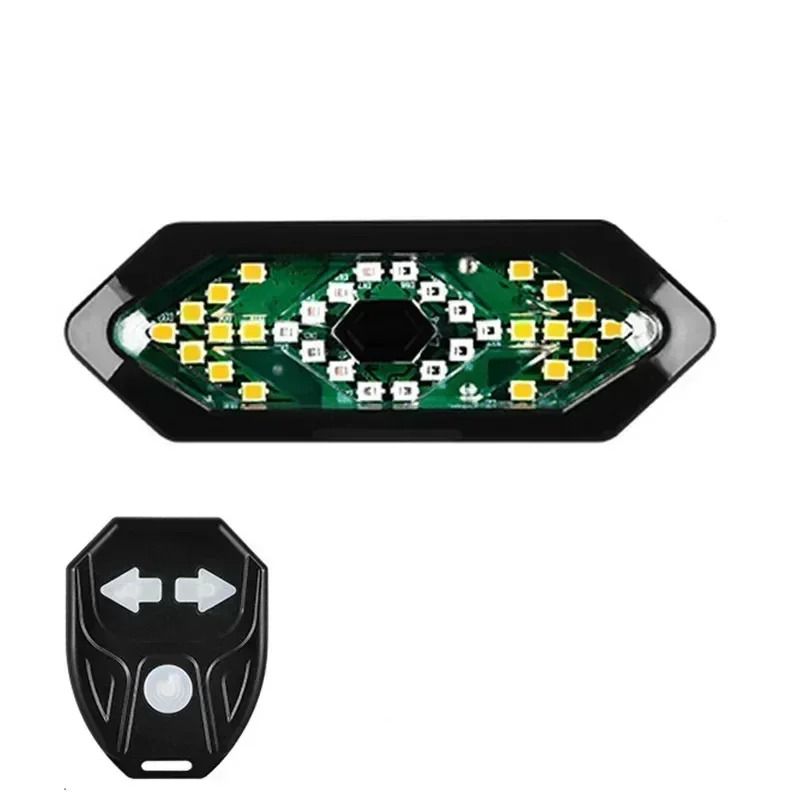 Wireless Remote Control Bicycle Tail Light USB Rechargeable LED Turn Signal Lamp with Horn