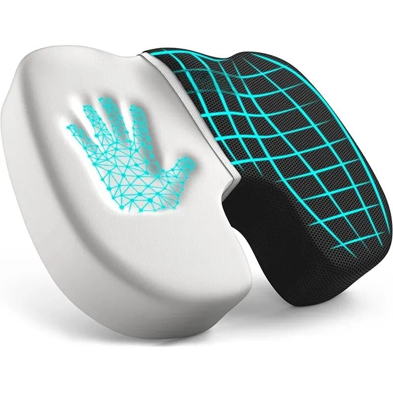 Ergonomic Memory Cotton Seat Cushion – Orthopedic Office and Car Chair Pad for Back Pain Relief