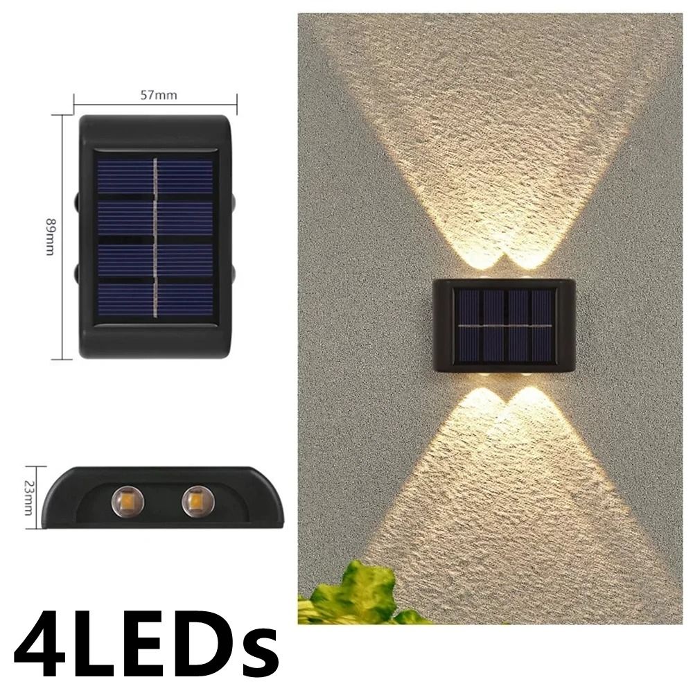 Solar Wall Lamp Outdoor Waterproof Warm Light
