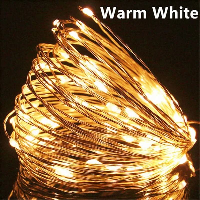 USB LED Fairy Lights – Copper Wire String Light for Home, Party and Holiday Decor (1M–20M)