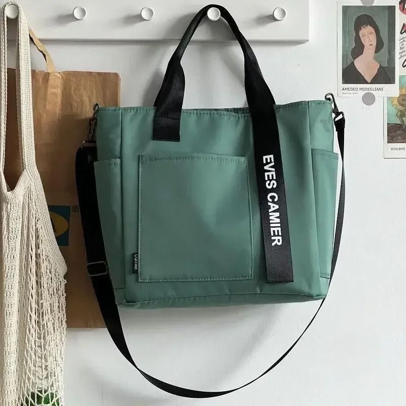 Waterproof Nylon Tote Shoulder Bag – Large Capacity Casual Handbag for Women