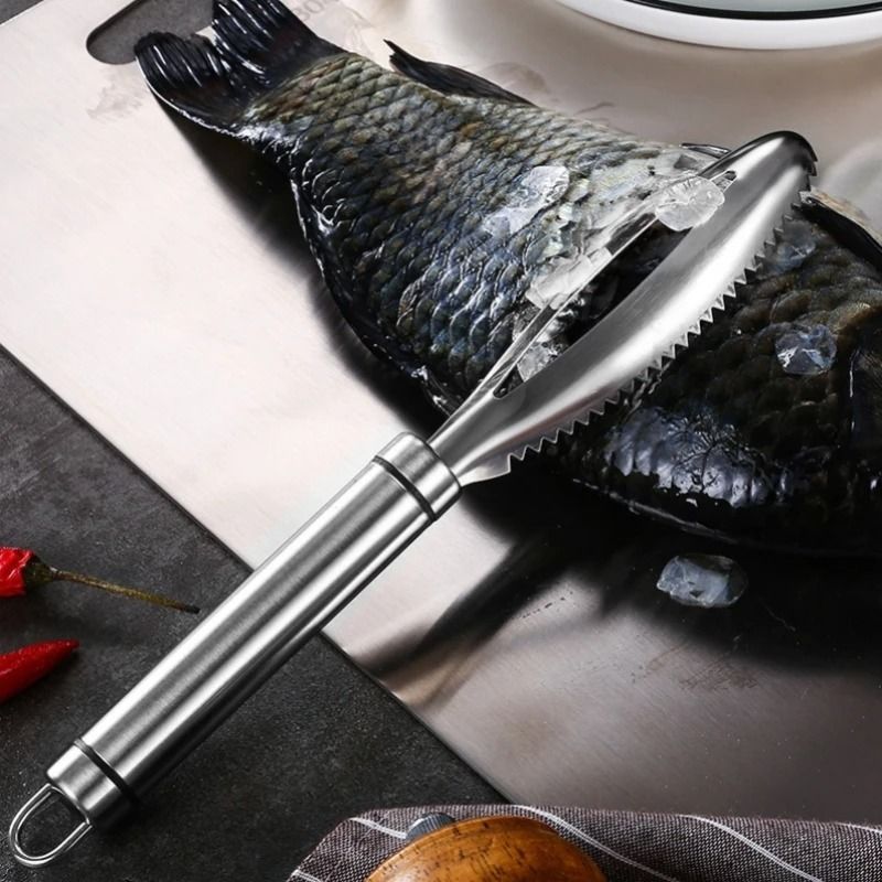 Fishmonger Tools Stainless Steel Fish Scale Scraper and Bone Tweezers Set | Inspire Uplift