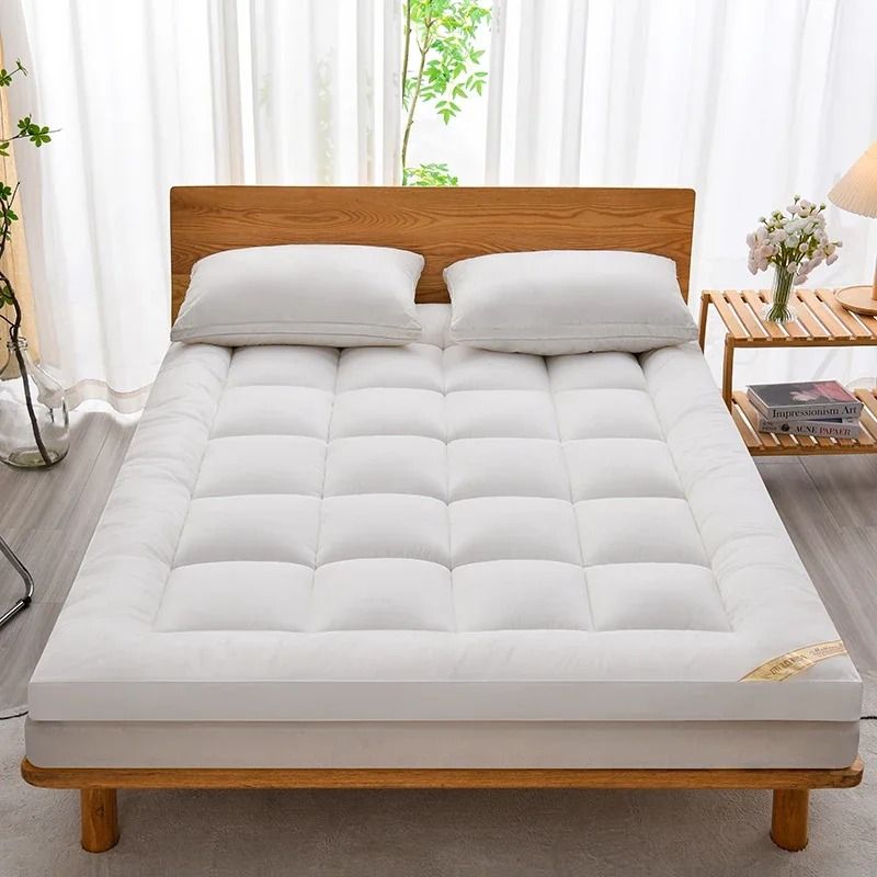 Thick Fluffy Mattress Topper for All Seasons Soft Sleeping Pad for Beds, Floor, Car, and Camping
