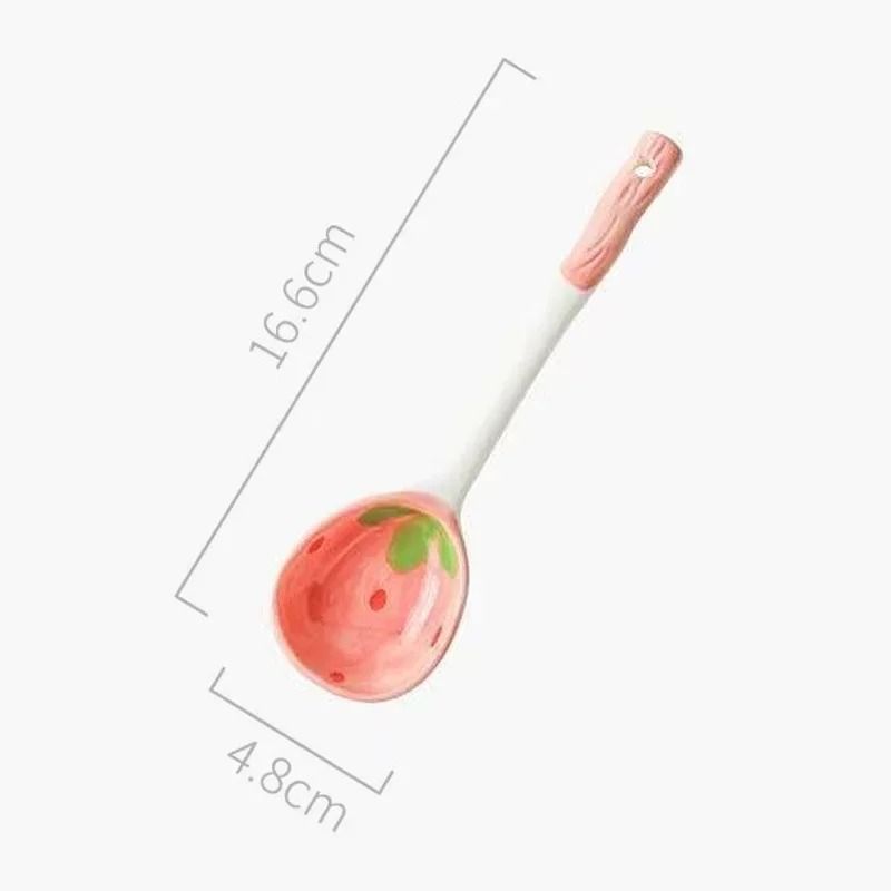 Strawberry Ceramic Bowl with Spoon