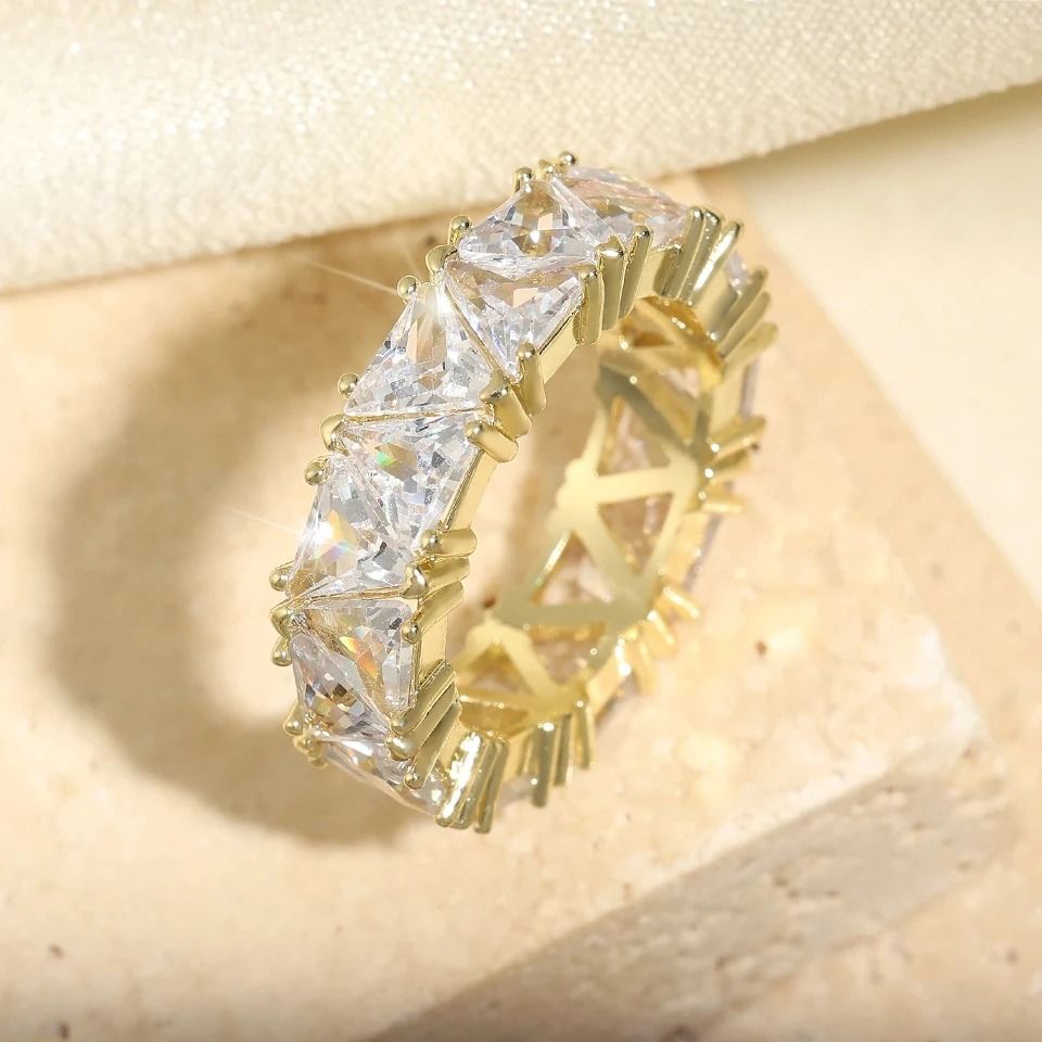 Baguette Cubic Zirconia Engagement Ring for Women